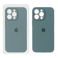 قاب سیلیکونی پاک کنی محافظ لنزدار اورجینال Apple iPhone 15 Pro Max - سبز (پک اصلی)