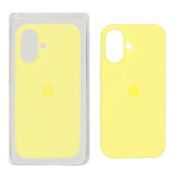 قاب سیلیکونی پاک کنی اورجینال Apple iPhone 16 - لیمویی (پک اصلی )