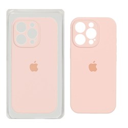 قاب سیلیکونی پاک کنی محافظ لنزدار اورجینال Apple iPhone 16 Pro - صورتی روشن (پک اصلی)