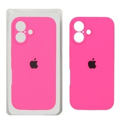 قاب سیلیکونی پاک کنی محافظ لنزدار اورجینال Apple iPhone 16 - صورتی فانتزی (پک اصلی)