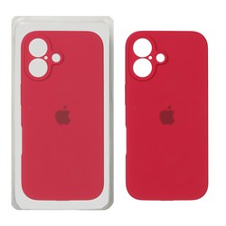 قاب سیلیکونی پاک کنی محافظ لنزدار اورجینال Apple iPhone 16 - آلبالویی (پک اصلی)