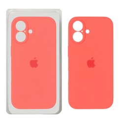 قاب سیلیکونی پاک کنی محافظ لنزدار اورجینال Apple iPhone 16 - مرجانی (پک اصلی)