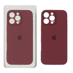 قاب سیلیکونی پاک کنی محافظ لنزدار اورجینال Apple iPhone 16 Pro Max - عنابی (پک اصلی)