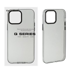 قاب Q Series شفاف رنگی لنز آلومینیومی Apple iPhone 13 Pro Max - مشکی (پک دار)