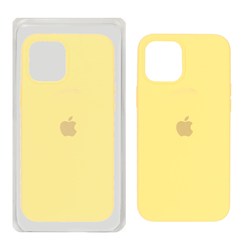 قاب سیلیکونی پاک کنی اورجینال Apple iPhone 12 Pro Max - زرد (پک اصلی)