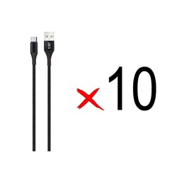 کابل شارژ 1.5 متری JBQ Type-C مدل DT-77 - مشکی (گارانتی یکساله رصاصی) (بسته 10 عددی)