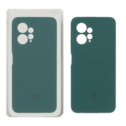 قاب سیلیکونی پاک کنی محافظ لنزدار اورجینال Xiaomi Redmi Note 12 4G - سبز تیره (پک دار)
