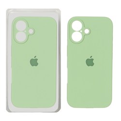 قاب سیلیکونی پاک کنی محافظ لنزدار اورجینال Apple iPhone 16 - سبز مغز پسته ای (پک دار) - NTC