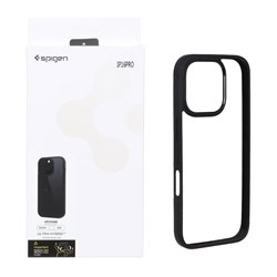 قاب اورجینال Spigen با توری اسپیکر فلزی Apple iPhone 16 Pro - مشکی (پک دار)
