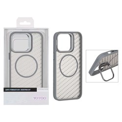 قاب اورجینال Yotoo مات MagSafe استندشو Apple iPhone 15 Pro Max - خاکستری (پک دار) - NTC