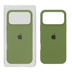 قاب سیلیکونی پاک کنی اورجینال Apple iPhone 17 Pro Max - سبز زیتونی (پک اصلی)