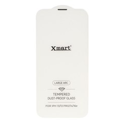 محافظ صفحه نمایش شیشه ای بدون حاشیه توری دار Xmart 3D Large Arc مدل Apple iPhone 13 / iPhone 13 Pro / iPhone 14 / 16e