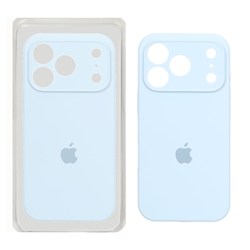 قاب سیلیکونی پاک کنی محافظ لنزدار اورجینال Apple iPhone 17 Pro - آبی آسمانی (پک اصلی)