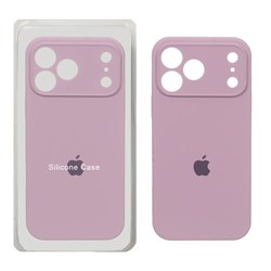 قاب سیلیکونی پاک کنی محافظ لنزدار اورجینال Apple iPhone 17 Pro Max - بنفش کدر (پک اصلی)