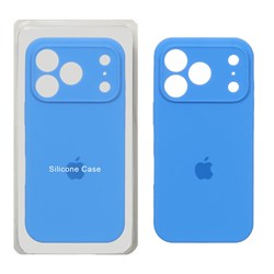 قاب سیلیکونی پاک کنی محافظ لنزدار اورجینال Apple iPhone 17 Pro - آبی (پک اصلی)