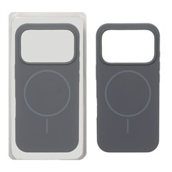 قاب سیلیکونی پاک کنی Magsafe مدل Apple iPhone 17 Pro - خاکستری (پک دار)