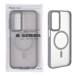 قاب اورجینال مات لنز کربن Magsafe مدل Samsung Galaxy A25 5G - خاکستری (پک دار)