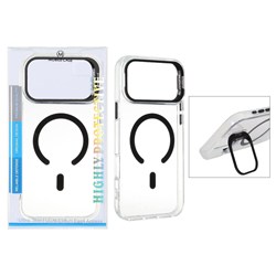 قاب اورجینال Bracket کریستالی MagSafe لنز استندشو Apple iPhone 17 Pro - مشکی (پک دار)