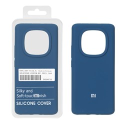 قاب سیلیکونی پاک کنی اورجینال درجه یک Xiaomi Redmi Note 14 Pro 4G - آبی کاربنی (پک دار)