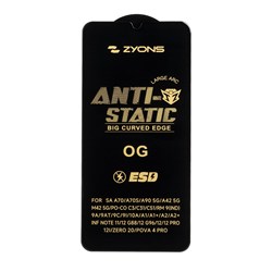 محافظ صفحه نمایش شیشه ای Full Cover ESD Anti Static - Zyons OG مدل Samsung Galaxy A70 / A70S / A42 / M42