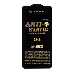 محافظ صفحه نمایش شیشه ای Full Cover ESD Anti Static - Zyons OG مدل Xiaomi Redmi Note 14S / Note 13 Pro 4G / Poco M6 Pro 4G