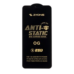محافظ صفحه نمایش شیشه ای Full Cover ESD Anti Static - Zyons OG مدل Samsung Galaxy A20s