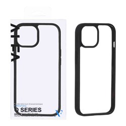 قاب اورجینال Q Series شفاف Alfa مدل Apple iPhone 15 / iPhone 14 / iPhone 13 - مشکی (پک دار)