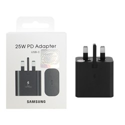 شارژر دیواری سه پین PD و فست تک پورت Samsung Type-C مدل TA800 25W - مشکی