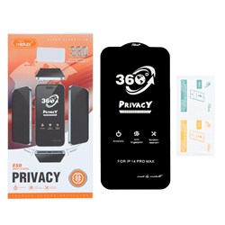 محافظ صفحه نمایش شیشه ای Full Cover Mietubl 360 Privacy مدل Apple iPhone 14 pro max (پک دار) - NTC