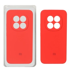 قاب سیلیکونی پاک کنی محافظ لنزدار اورجینال Xiaomi Redmi Note 15 Pro Plus - قرمز (پک اصلی)