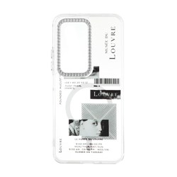 قاب ژله ای شفاف طرح دار دور لنز نگین دار Xiaomi Redmi 15 4G - کد 299