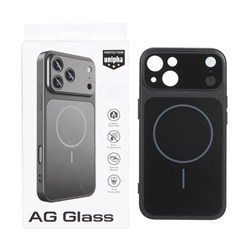 قاب اورجینال AG Glass محافظ لنز برجسته براق Magsafe مدل Apple iPhone 13 / iPhone 14 - مشکی (پک دار) - MPS