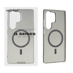 قاب اورجینال Magic Mask شفاف MagSafe اکلیلی Samsung Galaxy S25 Ultra - مشکی (پک دار) - MPS