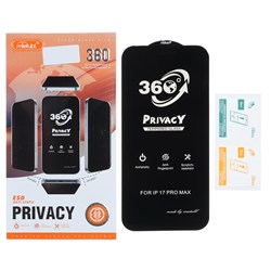 محافظ صفحه نمایش شیشه ای Full Cover Mietubl 360 Privacy مدل Apple iPhone 17 Pro Max (پک دار) - NTC