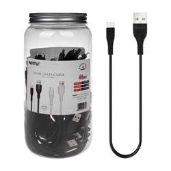 کابل شارژ پاوربانک فست اندروید NITU مدل NC250 - مشکی (بسته 40 عددی)
