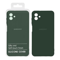 قاب نیو سیلیکون محافظ لنزدار RFF مدل Samsung A04 - سبز تیره (پک دار)