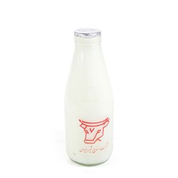 شیر نیم چرب شیشه ای پگاه 500 میلی لیتری