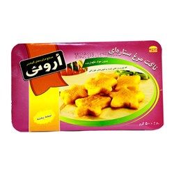 ناگت مرغ اروئی مدل ستاره ای 500 گرمی