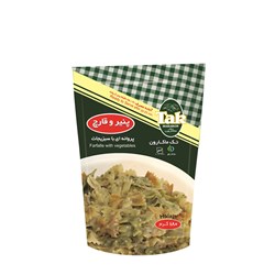 پاستا پروانه ای سبزیجات با طعم پتیر و قارچ تک ماکارون 180 گرمی