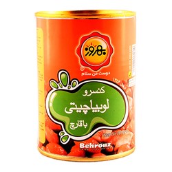 کنسرو لوبیا چیتی با قارچ بهروز 380 گرمی