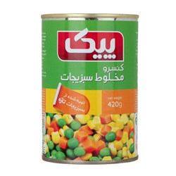 کنسرو مخلوط سبزیجات پیک 420 گرمی
