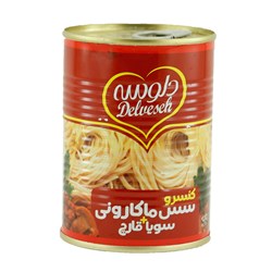 کنسرو سس ماکارونی سویا با قارچ دلوسه 400 گرمی
