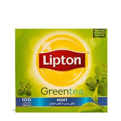 چای سبز کیسه ای لیپتون با طعم نعناع 100 عددی
