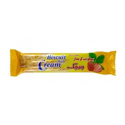 بیسکویت کرمدار با طعم توت فرنگی چیچک  بسته 6 عددی