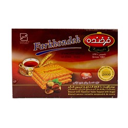 بیسکویت 2000  فندقی با تزیین شکر فرخنده 1730 گرمی