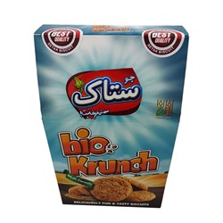 بیسکویت بایو کرانچ سبوس دار ساده ستاک 400 گرمی
