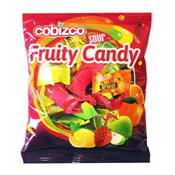 آبنبات مغزدار ترش میوه ای کابیزکو مدل Fruity Candy بسته 180 گرمی