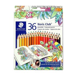 مداد رنگی جعبه ای استدلر مدل Noris Club بسته 36 عددی
