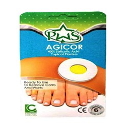 چسب ضد میخچه و زگیل آجیکور بسته 6 عددی