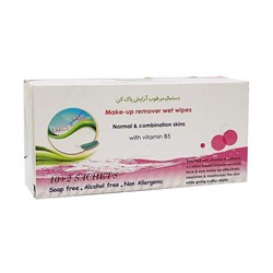 دستمال مرطوب پاک کننده آرایش سافت و کلین 12 عددی